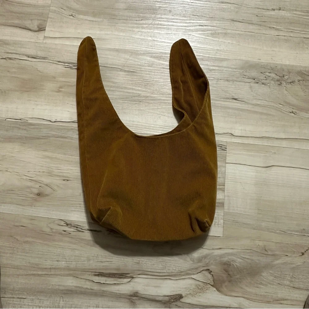 Merit‎ Beauty The Signature Bag Tie Knot Corduroy Make-Up Cosmetic Pouch Brown